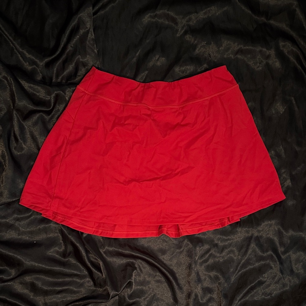 Red Active Skort